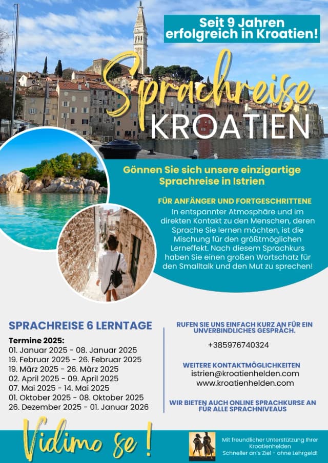 Flyer der Sprachreise in Kroatien